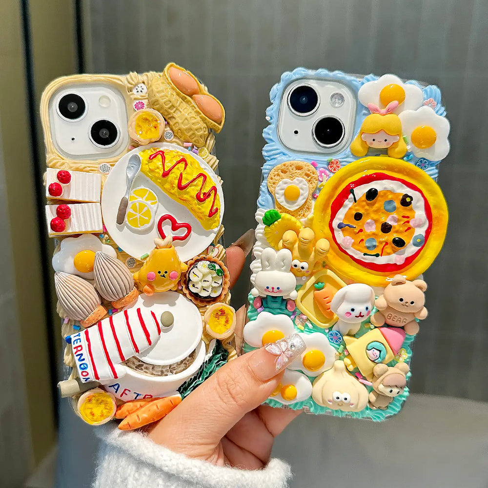 Decoden Cream Glue Phone Case DIY Kit – Kawaii Food Feast Charms