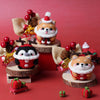 3-in-1 Christmas Needle Felting Kit for Beginners – Shiba Inu & Penguin Wooden Display Set