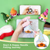 4-in-1 Christmas Gnome Needle Felting Kit for Beginners – DIY Holiday Craft Set(with Keychain）