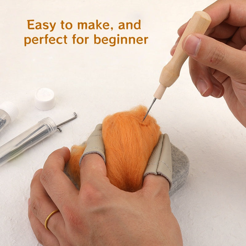 DIY Needle Felting Kit for Beginners - Cute Cats Coaster Set