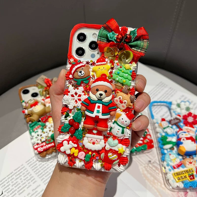 Decoden Cream Glue Phone Case DIY Kit – Kawaii Christmas Friends