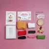 3-in-1 Christmas Needle Felting Kit for Beginners – Shiba Inu & Penguin Wooden Display Set