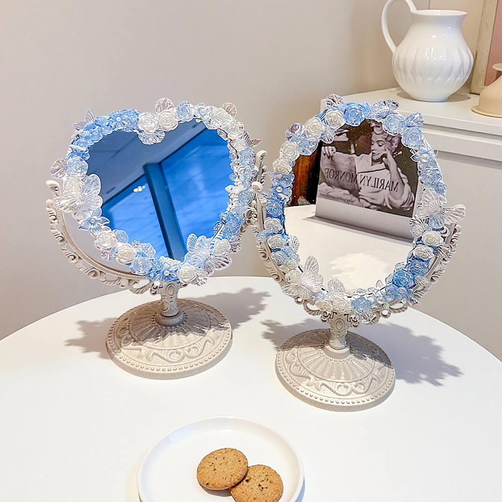 Decoden Cream Glue DIY Premium Baroque Desktop Mirror - Decoden Kit & Cream Glue Craft