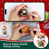 4-in-1 Christmas Needle Felting Kit for Beginners – Santa & Cute Animals(with Keychain）