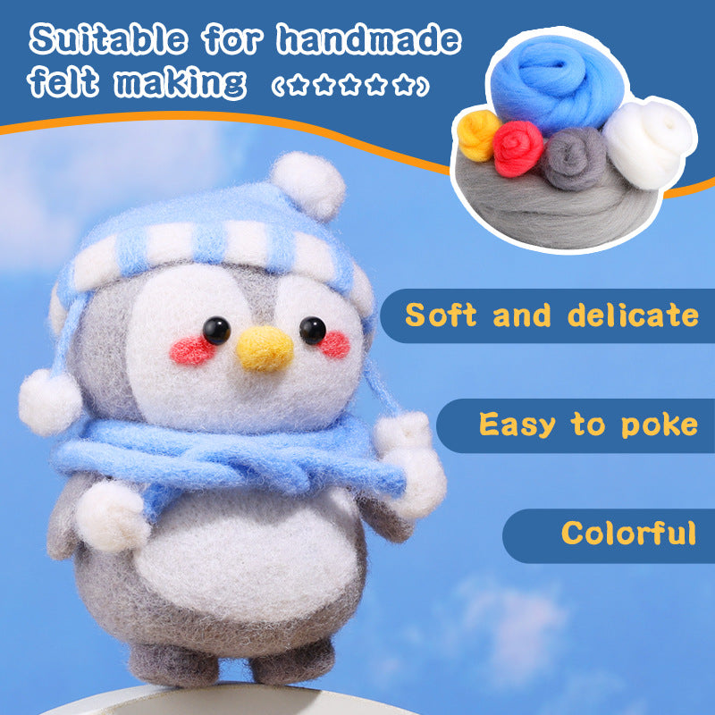 DIY Needle Felting Kit for Beginners – Cute Winter Penguins