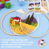DIY Needle Felting Landscapes Kit for Beginners - Wool Hoop Art Set - Green Series