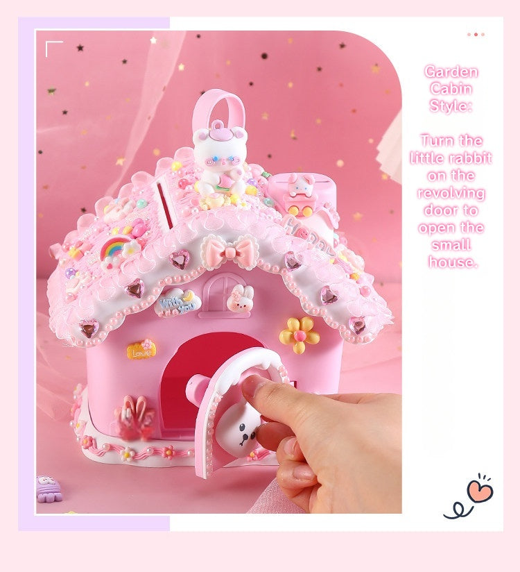 Decoden Cream Glue DIY - Cute Kawaii House Bank Saving Box Kit