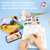 DIY Needle Felting Landscapes Kit for Beginners - Wool Hoop Art Set - Green Series