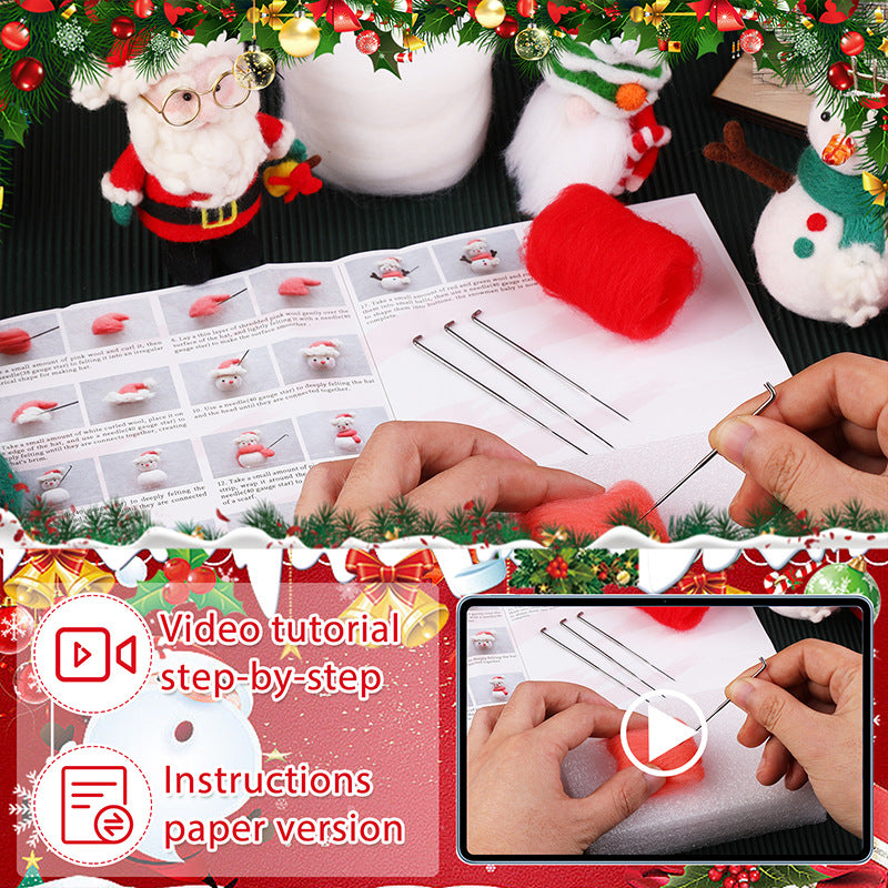 DIY Needle Felting Kit for Beginners – Cute Christmas Characters