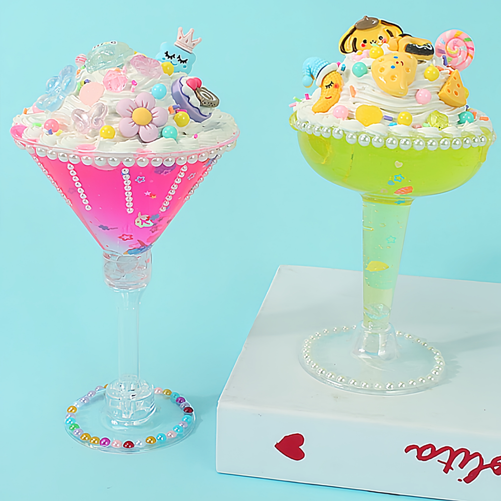 Decoden Cream Glue Ice Cream Cup DIY Kit - Kawaii Decoden Kit & Cream Glue Craft Set
