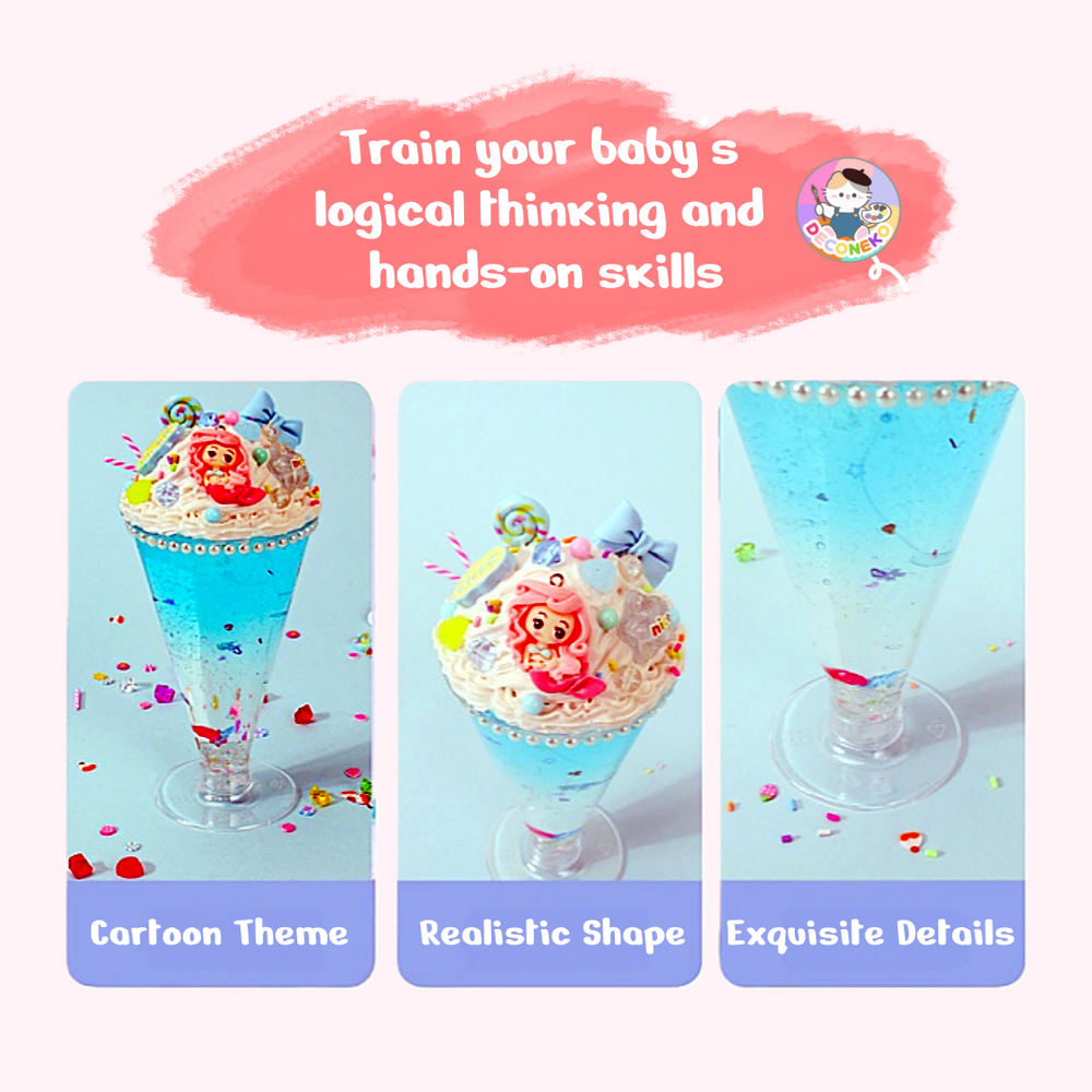 Decoden Cream Glue Ice Cream Cup DIY Kit - Kawaii Decoden Kit & Cream Glue Craft Set