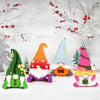 4-in-1 Christmas Gnome Needle Felting Kit for Beginners – DIY Holiday Craft Set(with Keychain）