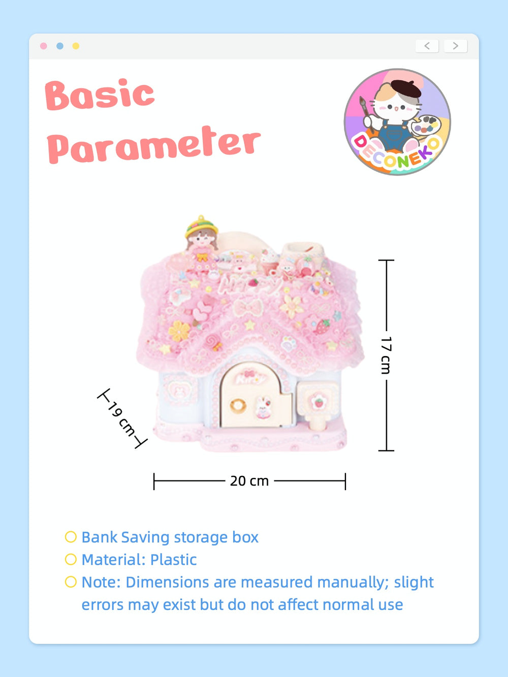 Decoden Cream Glue DIY - Cute Kawaii House Bank Saving Box Kit