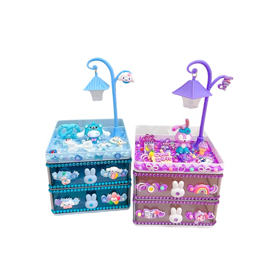 Cream Glue 2-Tier Drawer & Pen Holder Storage Box DIY Kit