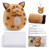 DIY Needle Felting Kit for Beginners - Cute Cat Keychain Set