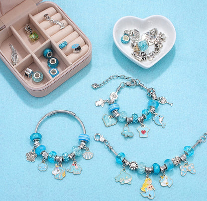 Girls Charm Bracelet Making Kit DIY Jewelry Making Set with Storage Box