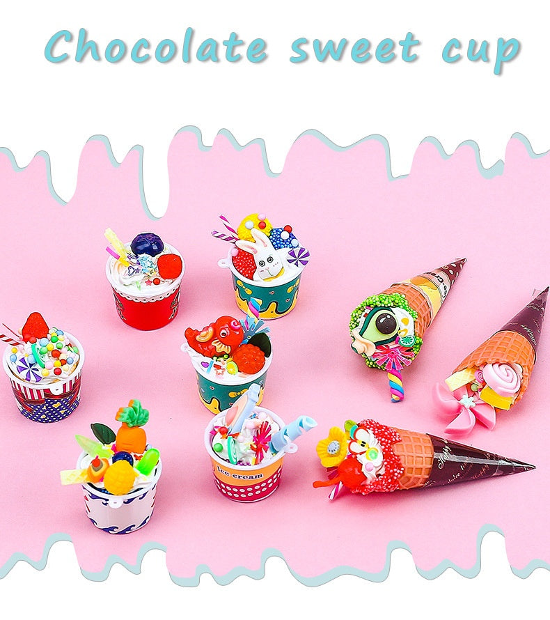 Cream Glue DIY Ice Cream Cup Craft Kit（Small）