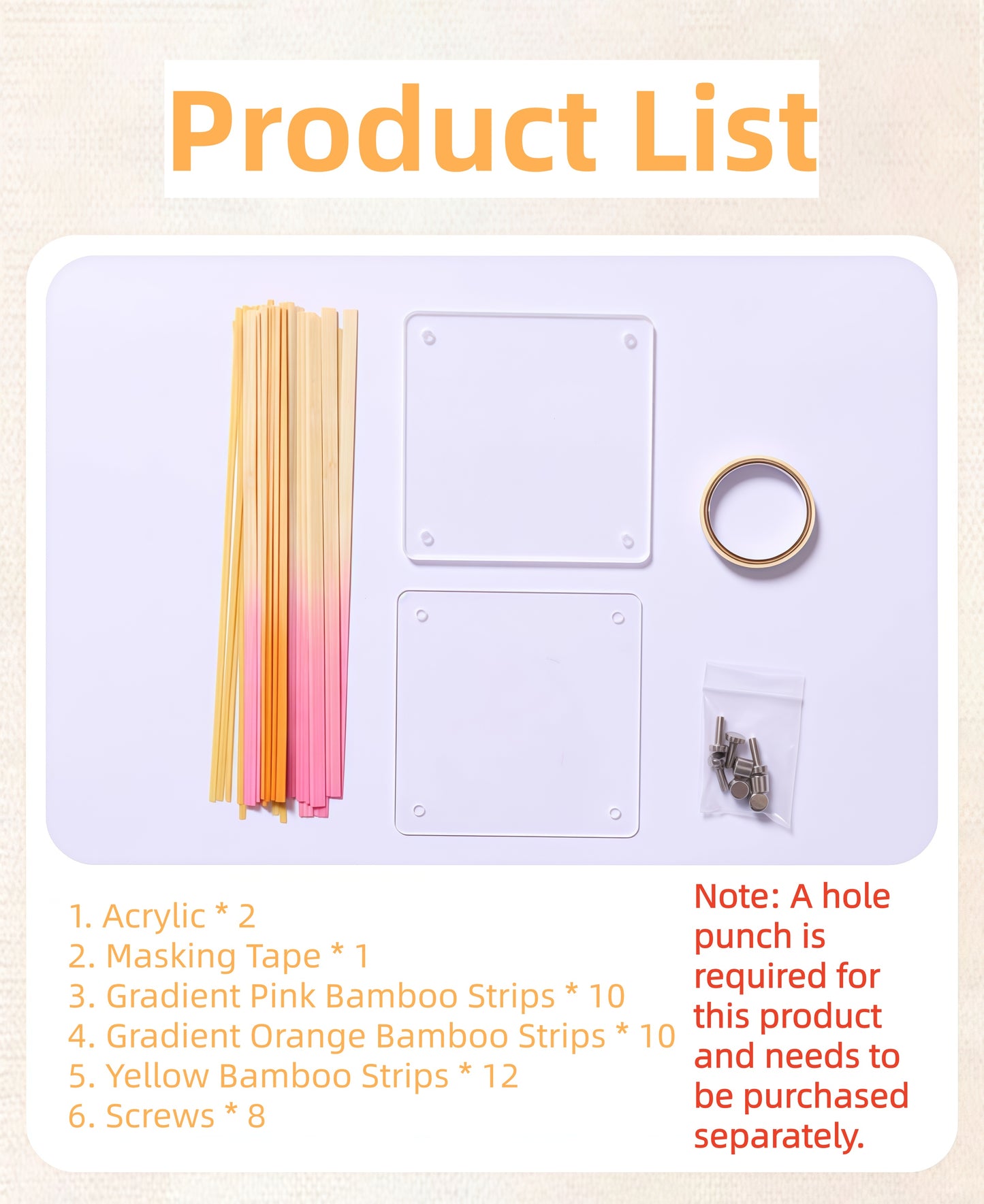 Chinese Cultural Heritage Bamboo Weaving - Acrylic Cup Mat DIY Kit