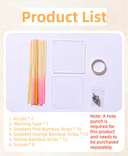 Chinese Cultural Heritage Bamboo Weaving - Acrylic Cup Mat DIY Kit