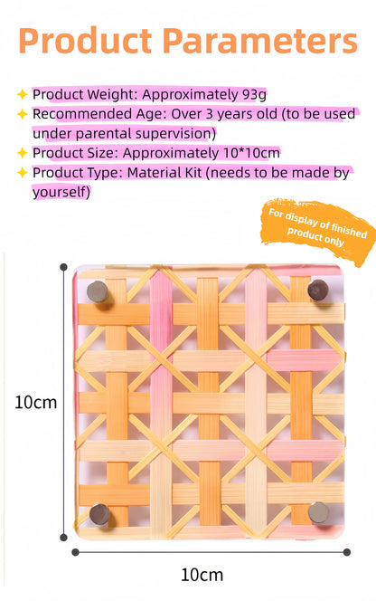 Chinese Cultural Heritage Bamboo Weaving - Acrylic Cup Mat DIY Kit