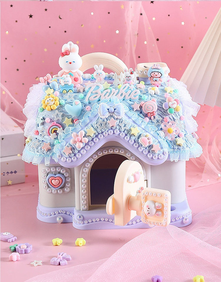 Decoden Cream Glue DIY - Cute Kawaii House Bank Saving Box Kit