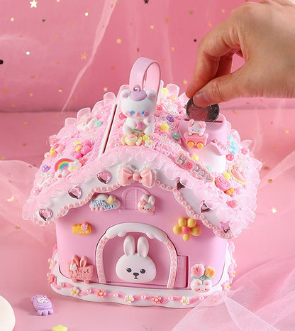 Kawaii DIY Decoden Cream Glue | Cute House Bank Saving Box Kit