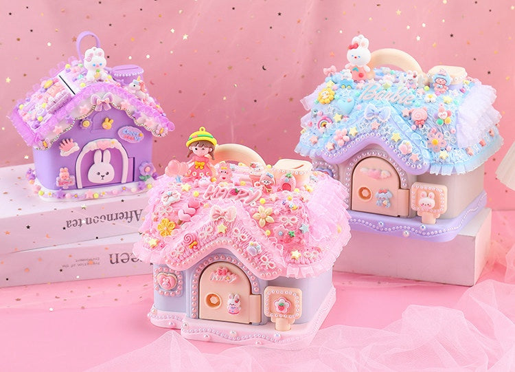 Decoden Cream Glue DIY - Cute Kawaii House Bank Saving Box Kit