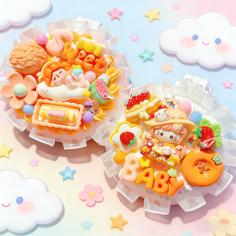 Decoden Cream Glue DIY Comb & Mirror Set - Kawaii DIY Decoden Cream Glue