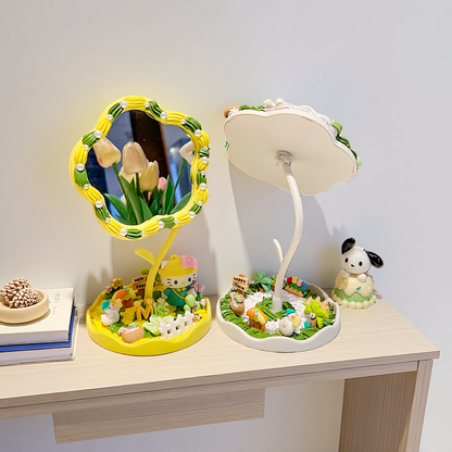 Cream Glue Flower Mirror DIY Kit (Oversized 360° Rotating Mirror)