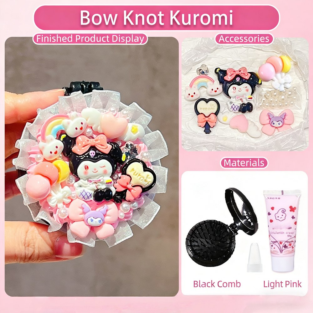 Decoden Cream Glue DIY Comb & Mirror Set - Kawaii DIY Decoden Cream Glue