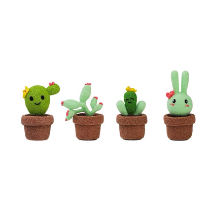 DIY Needle Felting Kit for Beginners - Cute Succulent & Cactus Potted Plants Set
