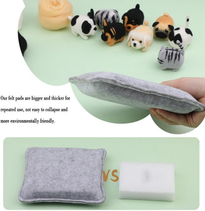 DIY Needle Felting Kit for Beginners - Cute Pet Animals - Wool Craft Dog & Cat Miniature