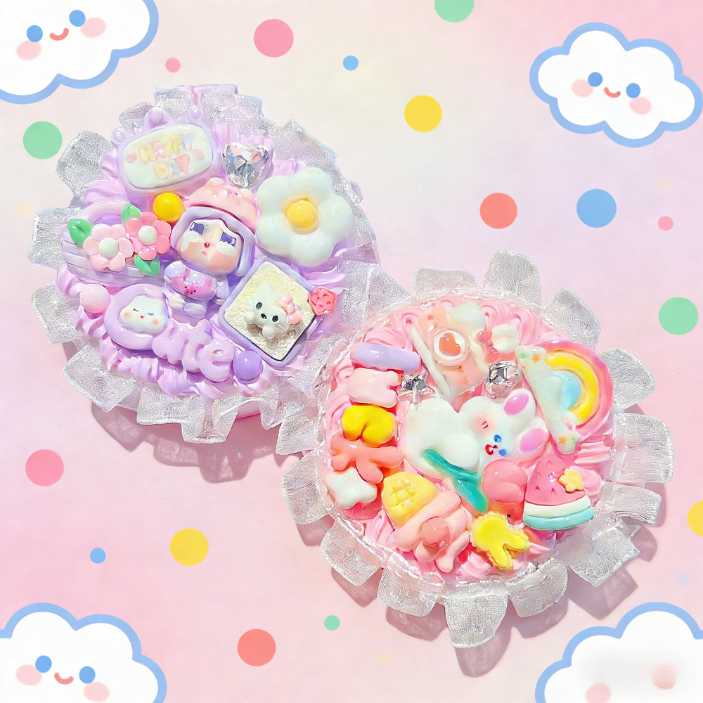 Decoden Cream Glue DIY Comb & Mirror Set - Kawaii DIY Decoden Cream Glue