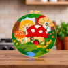DIY Needle Felting Landscapes Kit for Beginners - Wool Hoop Art Set - Mushroom Series