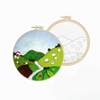 DIY Needle Felting Landscapes Kit for Beginners - Wool Hoop Art Set - Green Series