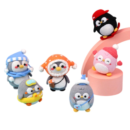 DIY Needle Felting Kit for Beginners – Cute Winter Penguins