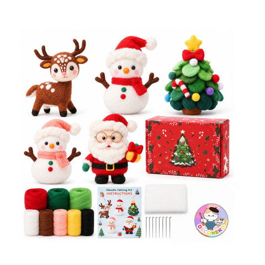 DIY Needle Felting Kit for Beginners – Cute Christmas Characters