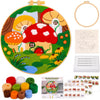 DIY Needle Felting Landscapes Kit for Beginners - Wool Hoop Art Set - Mushroom Series