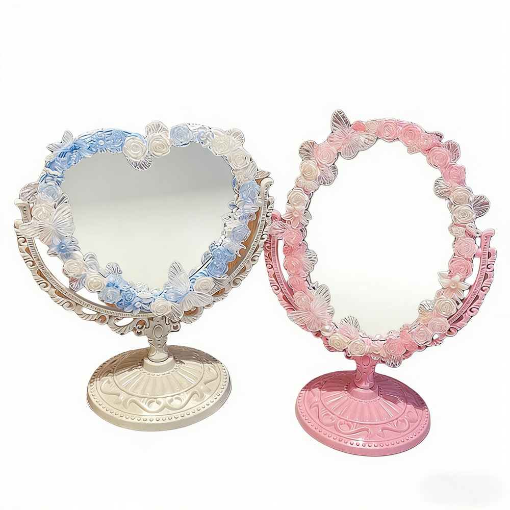 Decoden Cream Glue DIY Premium Baroque Desktop Mirror - Decoden Kit & Cream Glue Craft