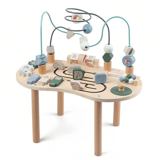 Activity Table Track Maze Wooden Sensory Play Table for Children Infant Kids