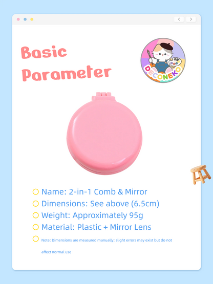 Lace-Trimmed Cream Glue DIY Air Cushion Comb Mirror Material Kit