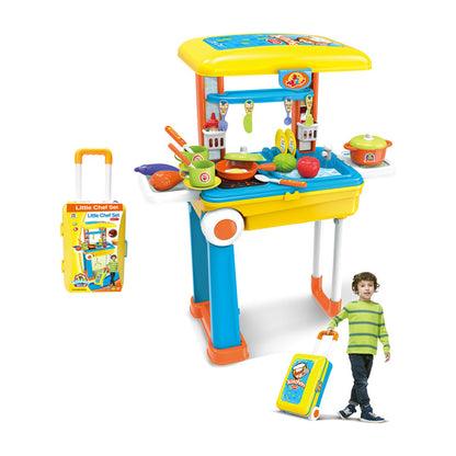 2-in-1 Travel Luggage Turn into Play Kitchen