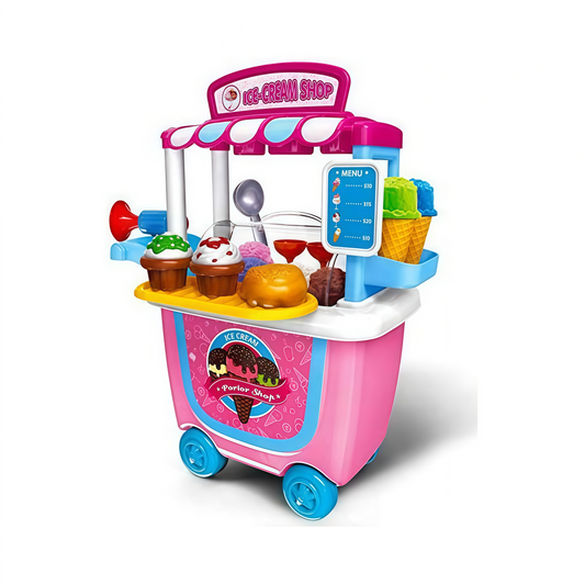 Ice Cream Counter Cart Play Food Toy Pretend Play