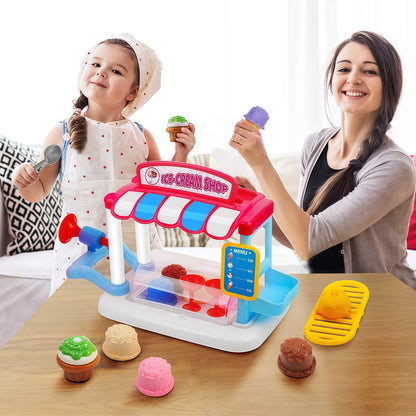 Ice Cream Counter Cart Play Food Toy Pretend Play