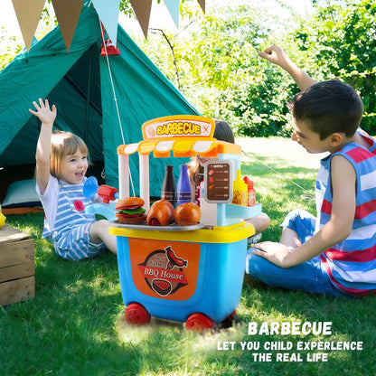 Kids' BBQ Cart Pretend Play Set