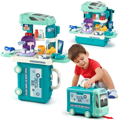 34-Piece Mobile Medical Station Doctor Kit