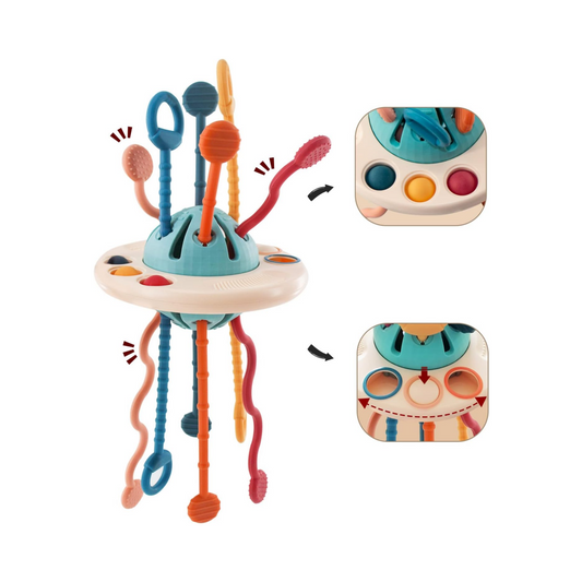 Food Grade Silicone Pull String Activity Toy