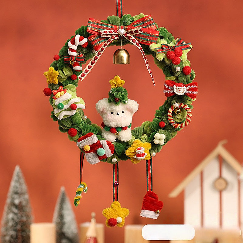 Pipe Cleaner Christmas Wreath Ornament DIY Kit (Large Size)