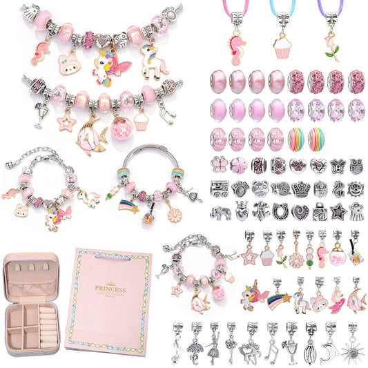 Girls Charm Bracelet Making Kit DIY Jewelry Making Set with Storage Box