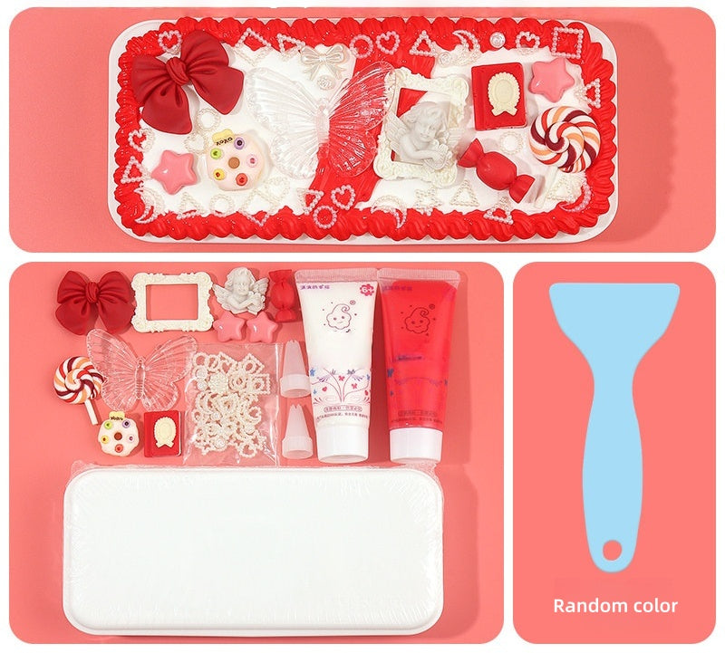 Decoden Cream Glue DIY Pencil Pouch Kit丨Kawaii Decoden Kit & Cream Glue Craft